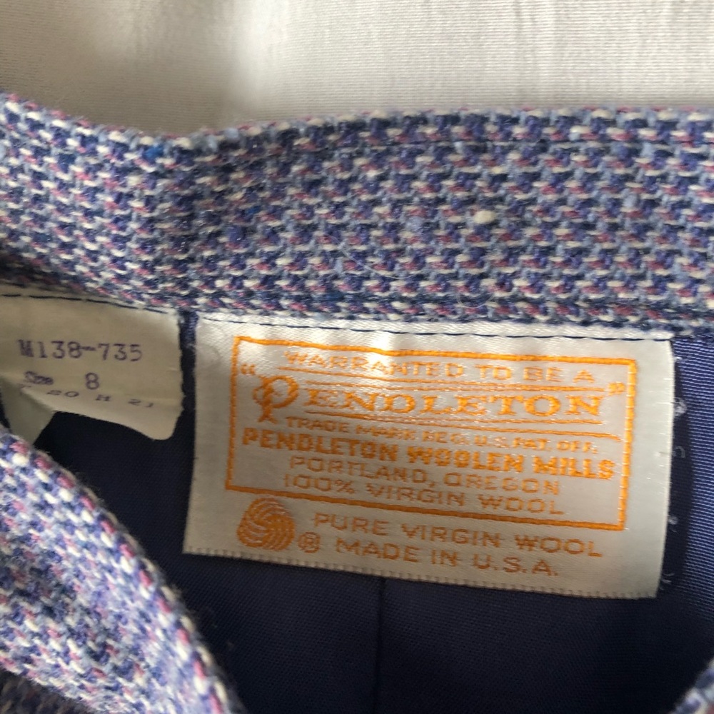 Pendleton 100% virgin wool purple skirt EUC
